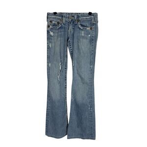 True Religion Bobby Big T Light Wash Bootcut Jeans - Women’s 25